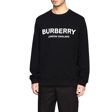 burberry sweatsuit mens|Cotton Sweatshirt in Black .